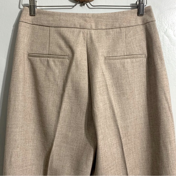 ZARA High Waist Straight Wide-Leg Light Tan Trousers - Size S - Picture 8 of 12